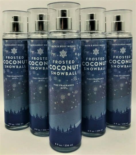 X5 Frosted Coconut Snowball 8 Oz Fine Fragrance Mist Spray Bath And Body