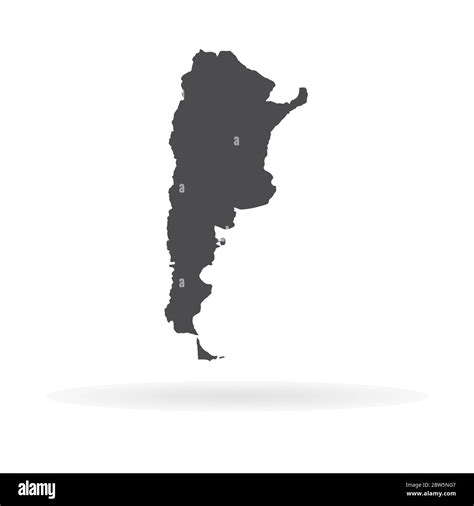 Vector Map Argentina Isolated Vector Illustration Black On White Background Eps 10