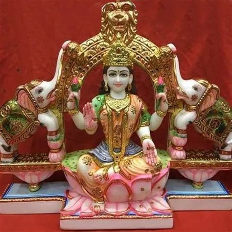 Painted Hindu Feet Marble Laxmi Statue For Worship At Rs In