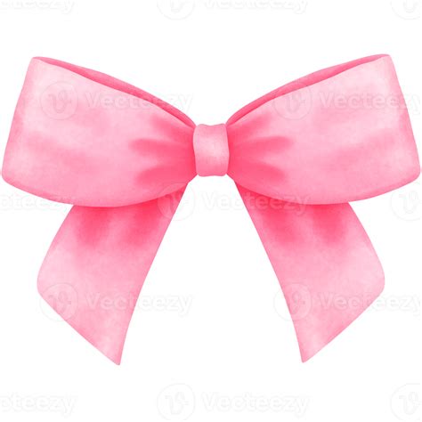 Pink Coquette Ribbon Bow Clipart Aesthetic Watercolor Illustration 44009974 Png