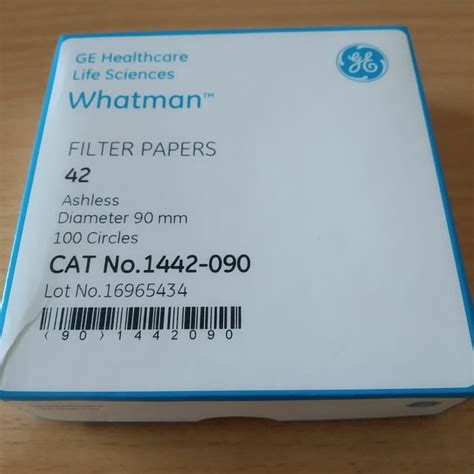 Jual Whatman No 42 Kertas Saring Whatman diameter 90 mm per pcs ...