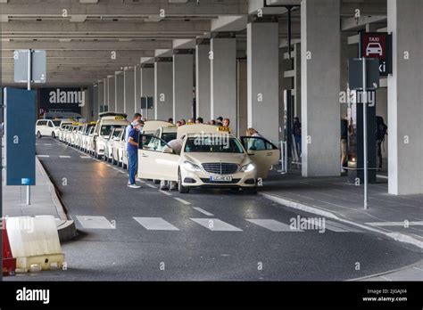 A Taxi Rank At Berlin Brandenburg Airport Stock Photo Alamy