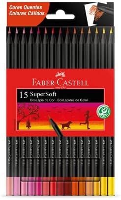 Ecol Pis De Cor Faber Castell Supersoft Cores Estojo De Lata