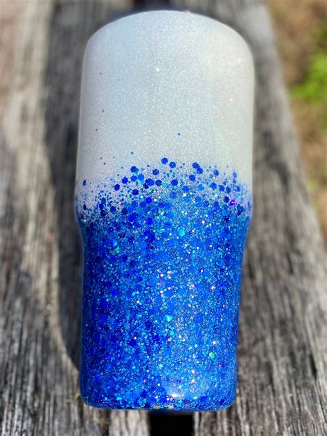 I Do Fuck The Police Glitter Tumbler Blue White Etsy