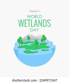 World Wetlands Day Poster Wetland Landscape Stock Vector Royalty Free