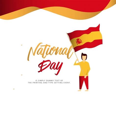 Happy Spain National Day Vector Template Design Illustration, Spain, National, Flag PNG and ...