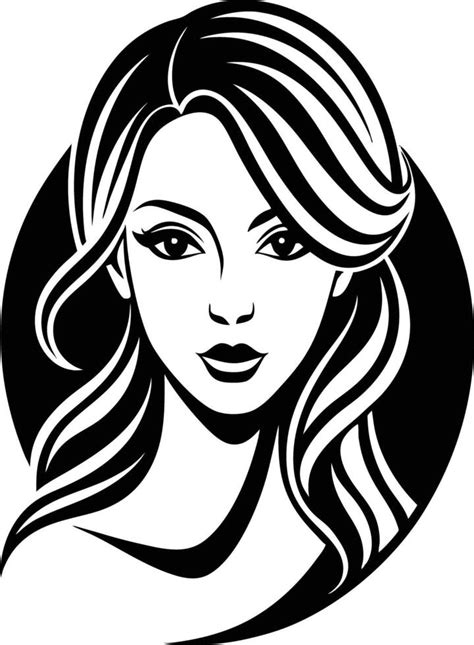 Women beauty logo illustration black and white 47196171 Vector Art at ...