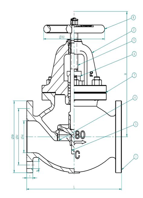 Jis F Cast Iron K Screw Down Check Valve Sdnr Globe Valve Marine