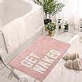 Amazon BBSET Cute Pink Bathroom Rugs Decor Funny Get Naked Bath Mat Machine Washable Bath