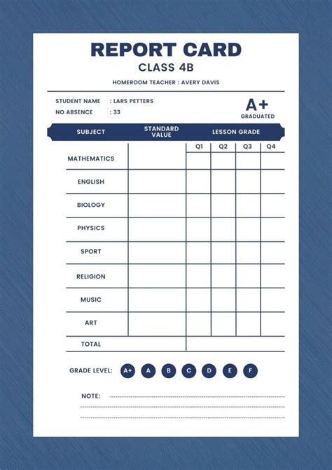 Free Printable Customizable Report Card Templates Canva Fillable Form 2024