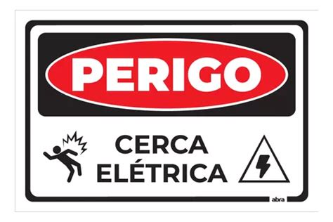 Placa De Sinalização Perigo Cerca Elétrica Pvc 30x20 Cm MercadoLivre