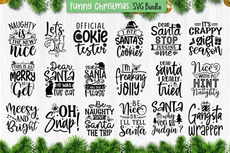 Funny Christmas Quotes Svg Bundle Commercial Free Holiday Svg Artofit