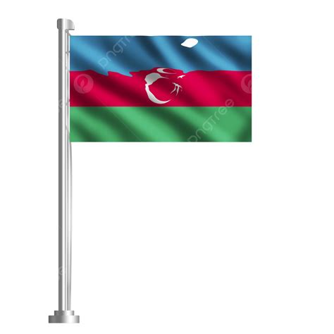 Azerbaijan Flag Clipart Hd Png Expanded Azerbaijan Flag Flying Flag Three Dimensional Flag