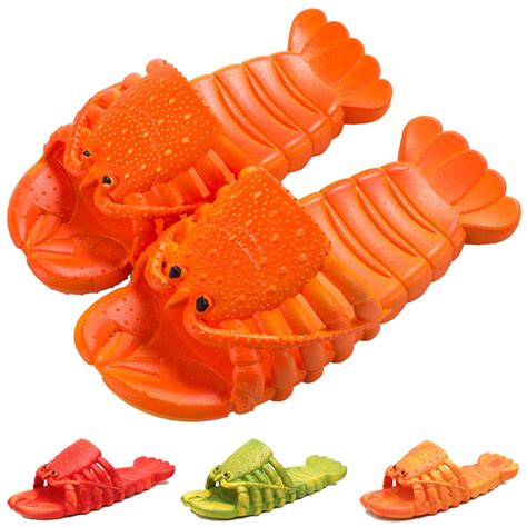 Lobster Slippers Funny Animal Themed Slipperspool Beach Party Shoes