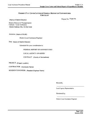 Fillable Online Dot Ca Sample Cover Letter And Federal Report Of