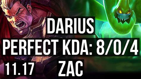 DARIUS Vs ZAC JUNGLE 8 0 4 Legendary 500 Games 1 0M Mastery