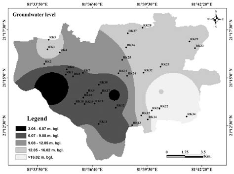 Groundwater Level Depth Map Download Scientific Diagram