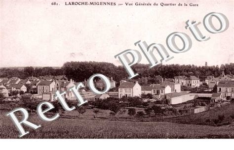 Ville Autrefois Laroche Migennes Vue Generale Du Quartier De La Gare