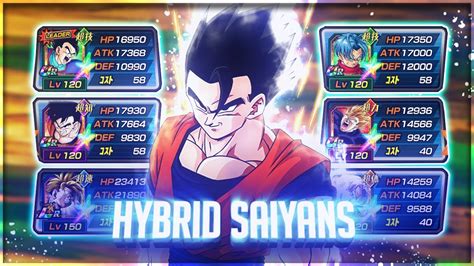 Full Hybrid Saiyan Team Showcase Dbz Dokkan Battle Youtube