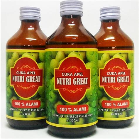 Jual Cuka Apel Nutri Great Ml Original Shopee Indonesia