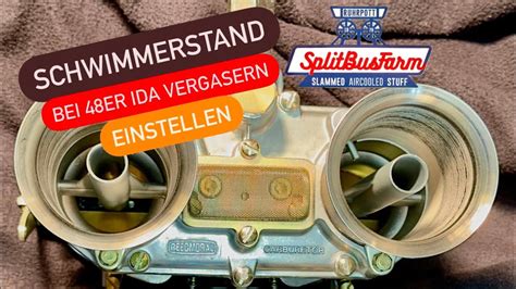 Ida Vergaser Weber Schwimmerstand Schwimmer Einstellen Youtube