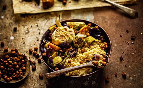 Geröstetes Gemüse Couscous Bowl vegan Pünktchens Mama einfache