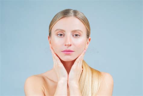 Facial Treatment Beautiful Woman Removing Makeup From Her Face Stock