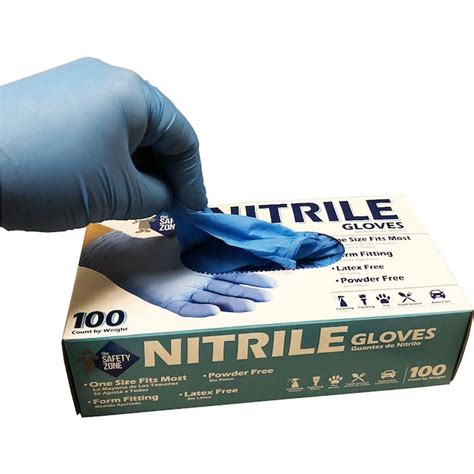 The Safety Zone One Size Fits All Embossed Grip Nitrile Disposable