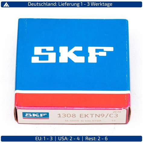 SKF 1308 EKTN9 C3 Self Aligning Ball Bearing 7316576620713 40 New In