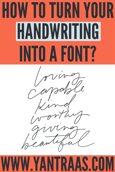 How To Turn Your Handwriting Into A Font For Free Artofit