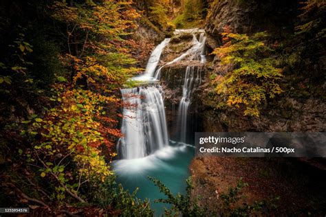 View Of Waterfall Broto Spain High-Res Stock Photo - Getty Images