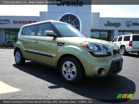 Alien Green 2013 Kia Soul 16 Black Cloth Interior