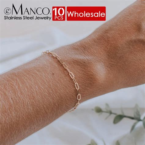 Emanco Pcs Not Dark Stainless Steel Bracelet For Women Minimalist