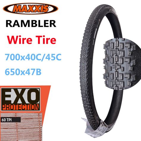 MAXXIS RAMBLER WIRE EXO 700C Road Bicycle Tire 700x40C 45C 650x47B