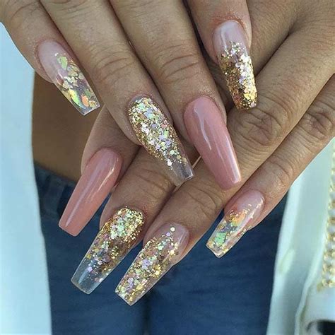 65 Fun Ways To Wear Ballerina Nails Stayglam Ballerina Nails Gold Acrylic Nails Gorgeous Nails