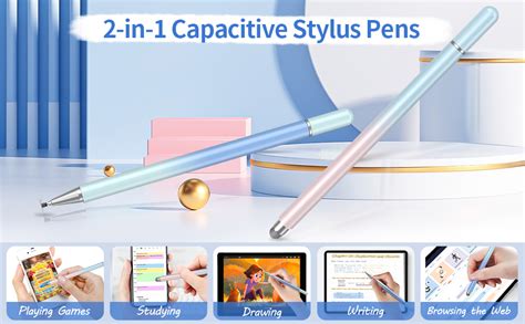 Stylus Pens For Touch Screens2 Pcs High Sensitivity 2 In 1 Magnetic Disc Stylus