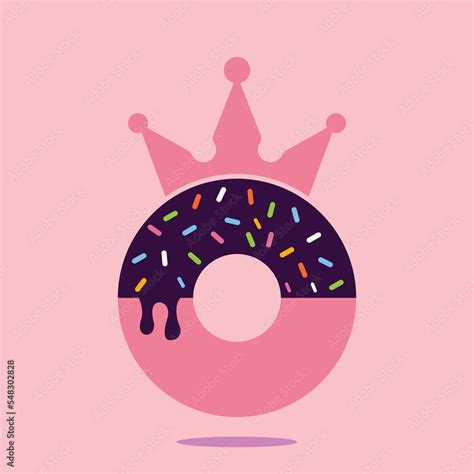 Bakery king vector logo design. Donut with king crown icon logo design ...