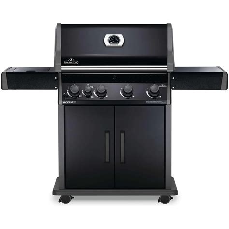 The Napoleon Rogue XT 525 Grill With Infrared Side Burner In Black Is