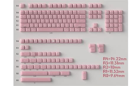 Redqin Keycap Set Pink Jade 160 Keys Rsa Profile Pbt