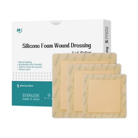 wound care dressings silicone foam dressing    pack