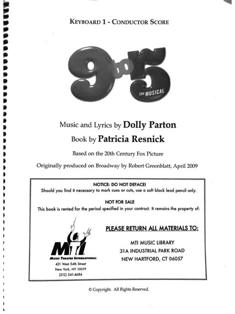 9 To 5 Musical | PDF