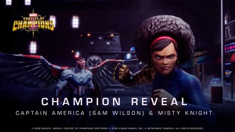 Marvel Contest Of Champions Reveals Captain America Sam Wilson And Misty Knight Marvel