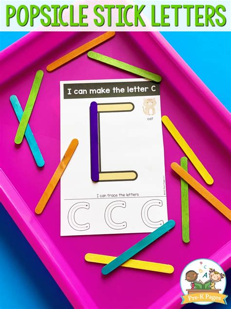 Alphabet Craft Stick Task Cards - Pre-K Pages