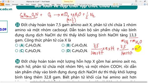 Hóa 12 Chữa bài tập đốt cháy amino axit hay và khó YouTube