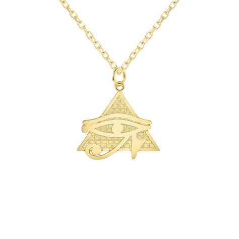 Eye of Horus Pendant/Necklace in Solid Gold | Takar Jewelry