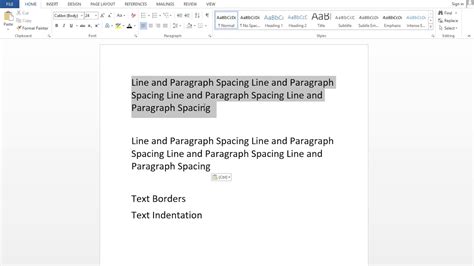 Ms Word Lesson 4 Line And Paragraph Spacing Etc Youtube