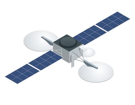 Premium Vector | GPS satellite. Flat vector isometric illustration. Wireless satellite ...