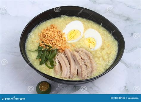 Filipino Reci N Hecho Llamado Goto O Avena De Arroz Con Buey Tripe