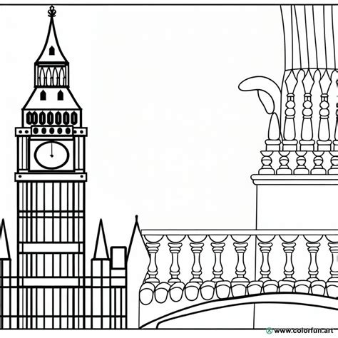 Coloriage De Big Ben à Londres à Télécharger Ou à Imprimer Gratuitement