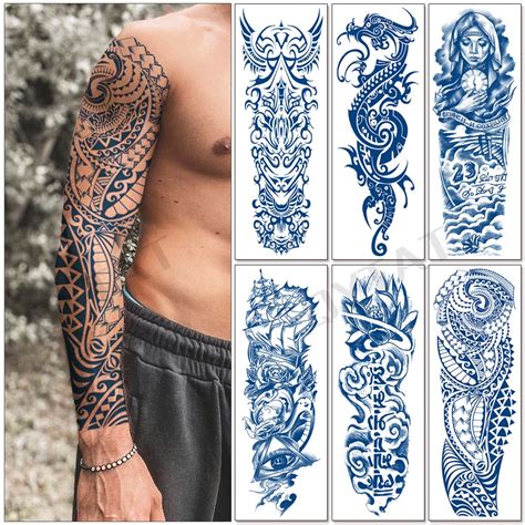 Jual Tato Temporer Semi Permanen Hari Ukuran Full Lengan Temporary